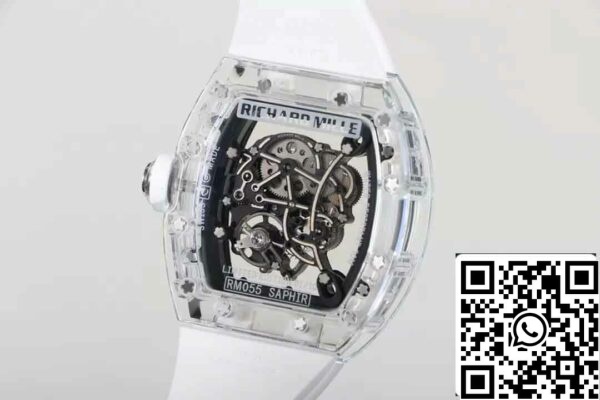 8 19 7b49b3ed 1387 4759 867f dc14111c1380 Replika Richard Mille RM055 Best 1:1 Edition RM Factory White Strap