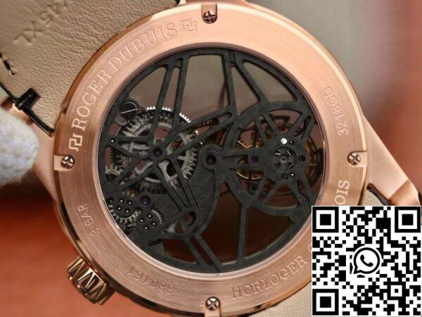 8 202 88e8bdd9 0202 44f8 a199 379a38b50864 Roger Dubuis Excalibur RDDBEX0392 1:1 Best Edition Swiss Tourbillon Musta nahkahihna