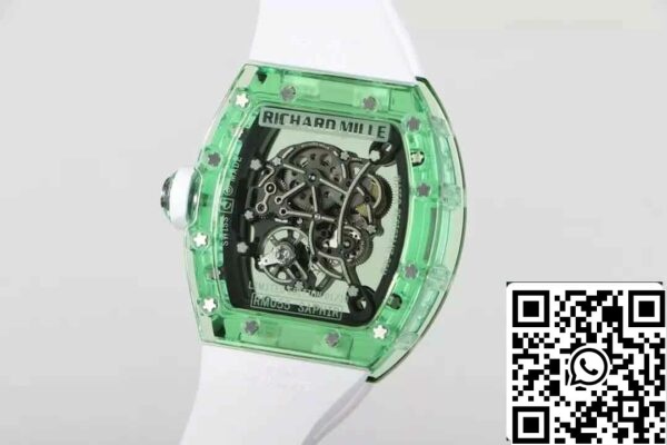 8 21 2d451088 cc7d 4bba a255 73952efe750a Réplique Richard Mille RM055 Meilleure édition 1:1 RM Factory Green Transparent Case