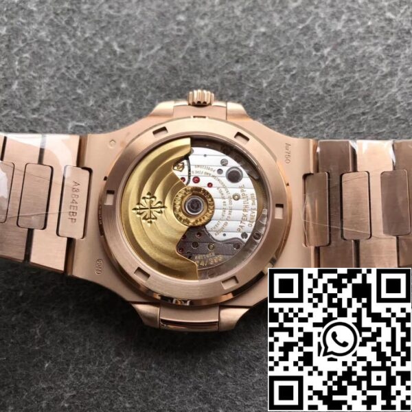 8 220 Patek Philippe Nautilus 5711/1R-001 1:1 Najboljša izdaja PPF Factory V4 Rose Gold White Dial Swiss ETA324