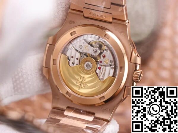 8 222 Patek Philippe Nautilus 5711/1R-001 1:1 Mejor Edición PPF Factory V4 Oro Rosa Esfera Marrón Suizo ETA324