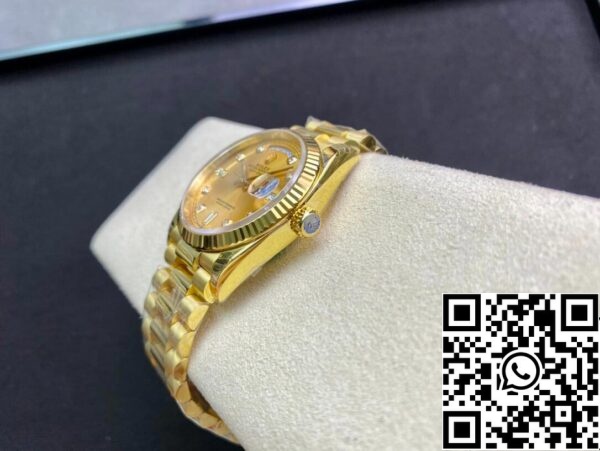 8 226 Rolex Day Date M128238-0008 1:1 Beste Editie EW Fabriek Champagne Wijzerplaat Zwitserse ETA3255