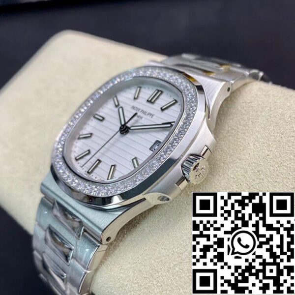 8 228 Patek Philippe Nautilus 5713/1G-010 1:1 Mejor Edición PPF Factory V4 Esfera Blanca Suizo ETA324