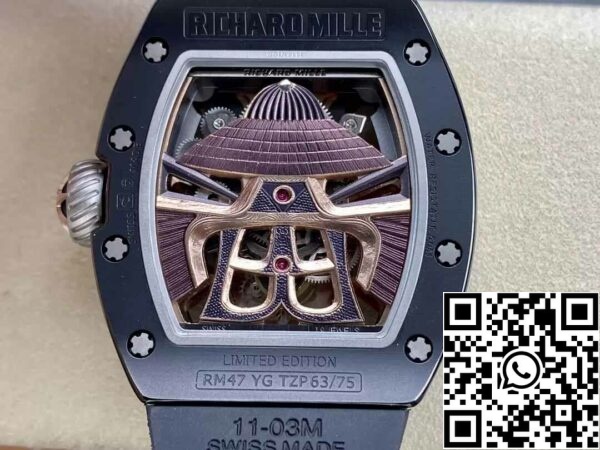 8 22 9677b9b8 ae68 48e6 b393 2e98ba7f1902 Richard Mille RM47 1:1 Best Edition YS Factory Tourbillon Esqueleto Esfera