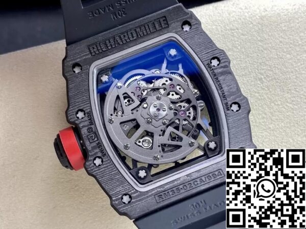 8 28 20bf57bd ddc3 43a5 98ca 42fa265a492d Richard Mille RM35-02 1:1 Best Edition T+ Factory NTPT Hiilikuitu musta hihna