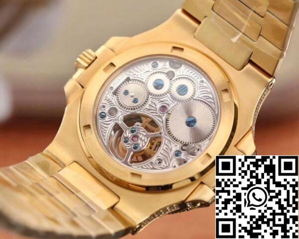 8 28 5e01a477 3e40 42b5 8d87 70015f6b3dbe Patek Philippe Nautilus Tourbillon 18K sárga arany R8 Factory 1:1 Best Edition svájci kézi felhúzású Tourbillon szerkezet