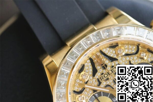 8 34 abd5c498 aaa2 4f39 8436 107e7092fa99 Rolex Cosmograph Daytona 116588 TBR 1:1 Best Edition Noob Factory Luneta de diamante em ouro amarelo