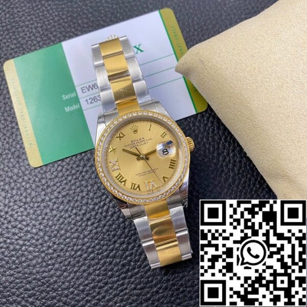 8 36 7ea281ad b77c 44d4 a5ec 685685b0001d Rolex Datejust 126283 1:1 Най-добро издание EW Фабрика жълто злато