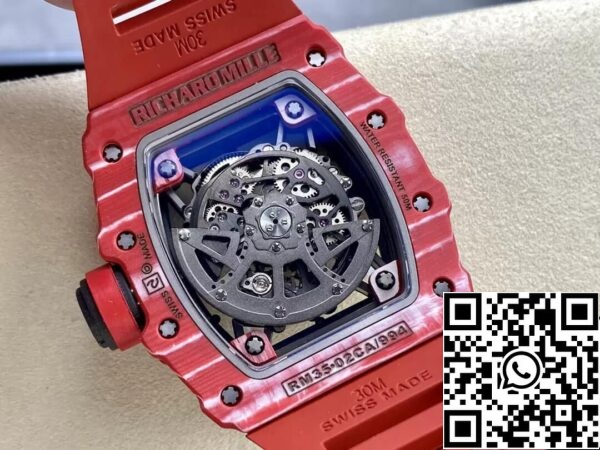 8 45 922316e7 daf7 4afb 9781 895d00b10bf9 Richard Mille RM35-02 1:1 Best Edition T+ Factory Carbon Fiber Red Rubber Strap