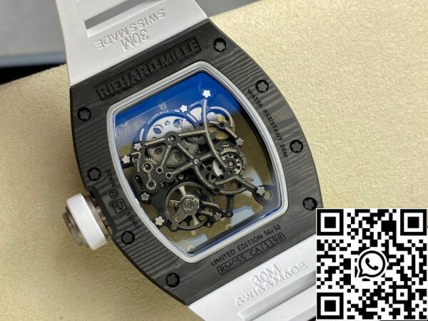 8 51 188fd353 6191 46b0 a9cd 899d5805c0e8 Richard Mille RM-055 1:1 Best Edition BBR Factory Correa blanca