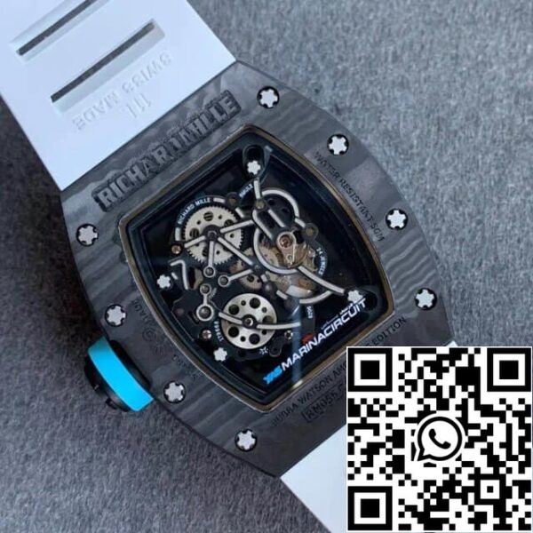 8 51 6a862c34 8ae9 4388 92a3 d159f0da1019 Richard Mille RM055 1:1 Best Edition KV Factory V2 Carbon Fiber Rubber Strap