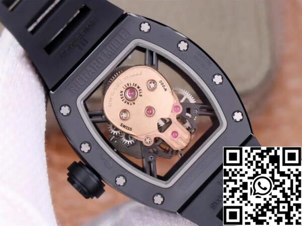 8 5 cf3ef31a c2fd 4d7b bfb1 54829b96d084 Richard Mille RM52-01 Tourbillon 1:1 Best Edition JB Factory Rose Gold Skull Dial