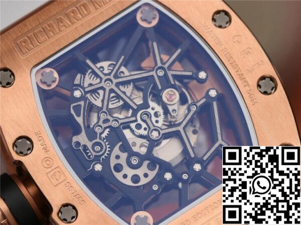 8 62 2bde4897 e22a 43fa 8542 a2be7e330c82 Richard Mille RM035 Americas KV Factory 1:1 Best Edition Oro rosa Correa blanca