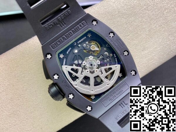 8 62 6edd400c c4d7 49b4 bec6 6a25ba01fbc7 Richard Mille RM011 1:1 Best Edition KV Factory Керамический черный ремешок