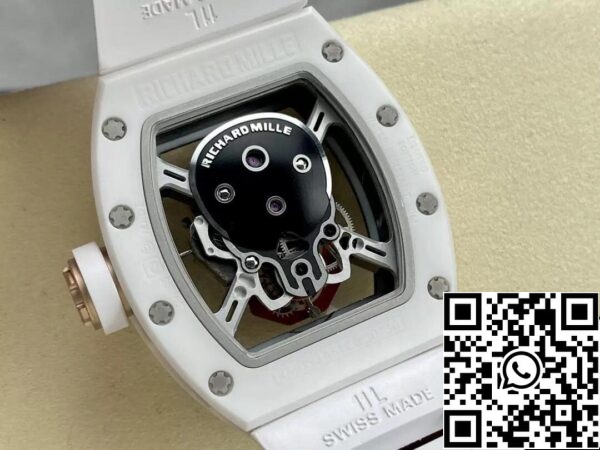 8 63 0e052514 3816 4260 8664 afe7aaa217ef Richard Mille RM52-01 1:1 Най-добро издание YS Factory Tourbillon Керамичен корпус Каучукова каишка