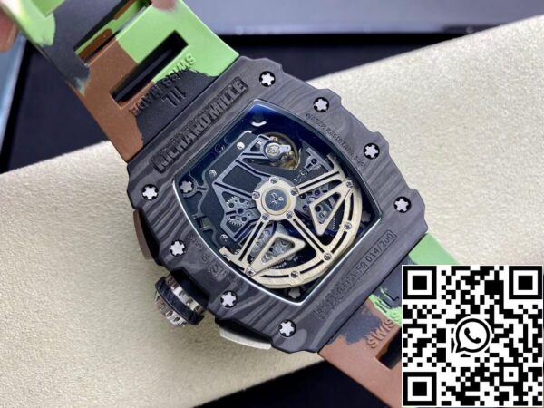 8 65 409014be 782f 445e 9c3b bd4a9d81d735 Richard Mille RM-011 1:1 베스트 에디션 KV 팩토리 V2 카본 파이버 카모 스트랩