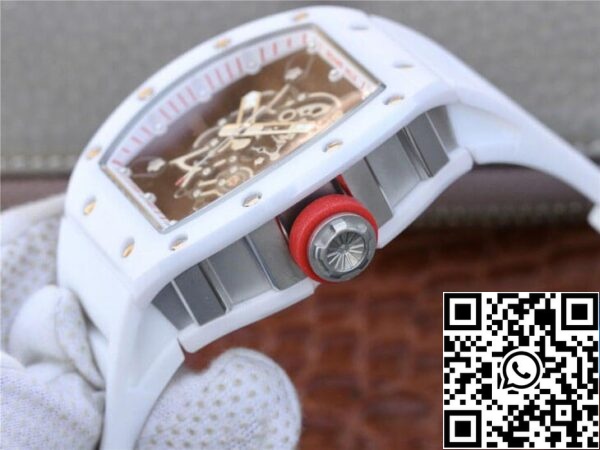 8 77 13bd3340 bd3c 4b15 9a6d e9fda39c43c2 Richard Mille RM055 1:1 Best Edition KV Factory White Rubber Strap