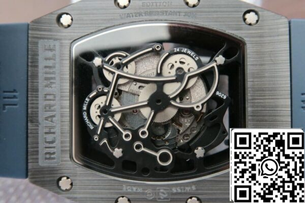 8 78 ba46a805 016d 4e2d b2c1 97e8db3e497f Richard Mille RM055 1:1 Best Edition KV Factory tummansininen hihna