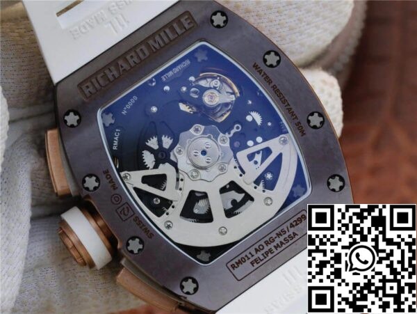 8 9 35ebca1a d5df 43cd 85cc 435af7f63c45 Richard Mille RM011 1:1 Best Edition KV Factory Ceramic White Strap