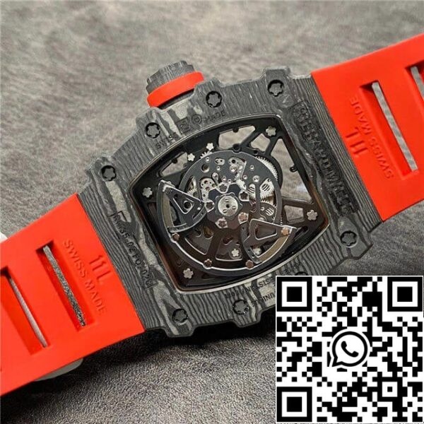 8 0761c68d ac09 4600 b6d9 258865e6115f Richard Mille RM35-02 1:1 Best Edition KV Factory Carbon Fiber Red Strap