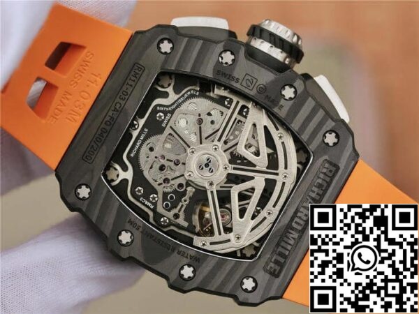 9 110 68c61c95 46ed 4a33 af87 8e3c10cde0df Richard Mille RM11-03 1:1 Best Edition KV Factory szénszálas narancssárga pántos óraszíj