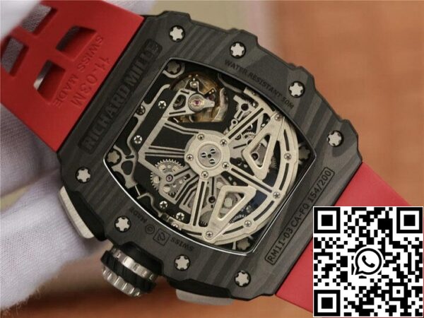 9 112 1239ac08 529f 45ac 87ce 9c9378416394 Richard Mille RM11-03 1:1 Best Edition KV Fabriek Koolstofvezel Rode Band