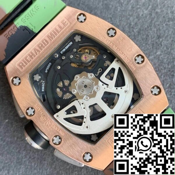 9 118 0bc1d29d 8422 4e1d 8b2a ffd7f691818d6f Richard Mille RM11 1:1 Best Edition KV Factory rózsaarany Camouflage szíj