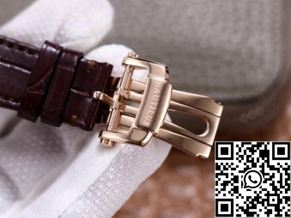 9 131 Patek Philippe Nautilus 5712GR-001 1:1 Best Edition PF Factory Rose Gold Leather Belt