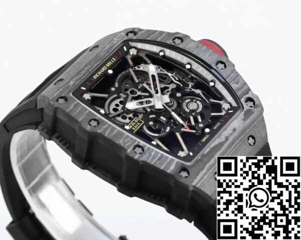 9 1 385ae698 67d7 4577 ac29 aa62c3b1651f Richard Mille RM35-01 1:1 Best Edition BBR Factory Negro Correa de caucho