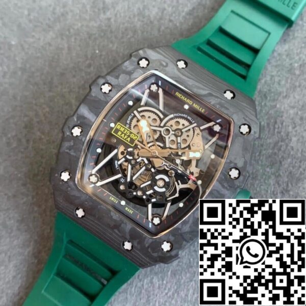 9 37 888c969f b78a 465e a5bc b3fcef646402 Richard Mille RM035-02 1:1 Mejor Edición KV Factory V3 Correa Verde