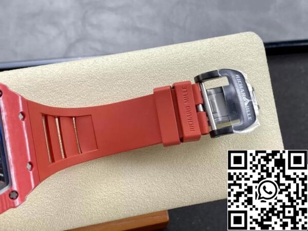 9 42 8f13ca2d 030d 486b 958e cec3402d63f4 Richard Mille RM35-02 1:1 Best Edition T+ Factory Carbon Fiber Red Rubber Strap