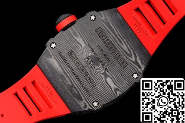 9 43 f709950f 355b 4d2d 9b60 5e0bd4a6bad5 Richard Mille RM27-03 Rafael Nadal Tourbillon 1:1 Best Edition RM Factory Red Rubber Strap piros gumiszíjjal