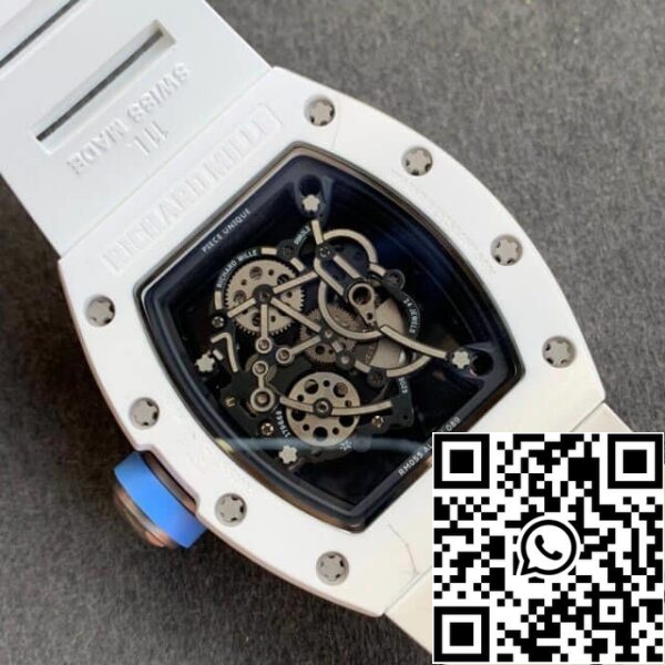 9 44 89020183 9688 4cb9 82cb f19eb8ca6c8f Richard Mille RM055 1:1 Best Edition KV Factory V2 White Strap