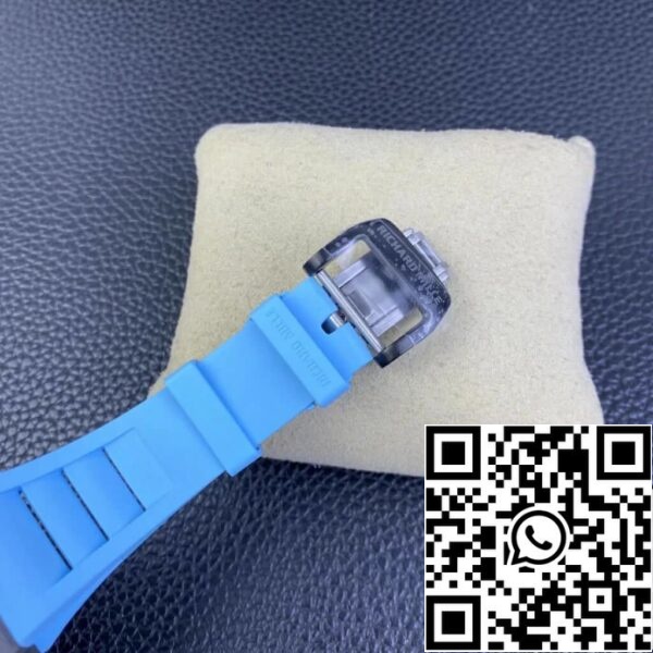 9 45 f6075b88 5072 458f b825 995eb9de51ea Richard Mille RM35-02 1:1 Best Edition T+ Factory NTPT Carbon Fiber Blue Rubber Strap