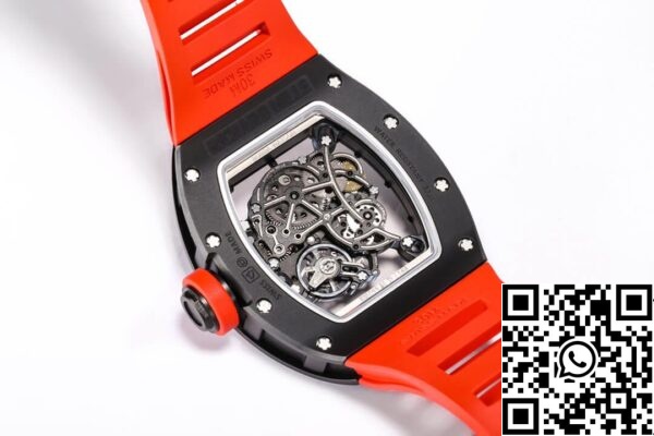 9 46 94ec215d 3337 48c3 a02b a2ff5c05490b Richard Mille RM-055 1:1 Mejor edición BBR Factory Caja de cerámica Correa roja