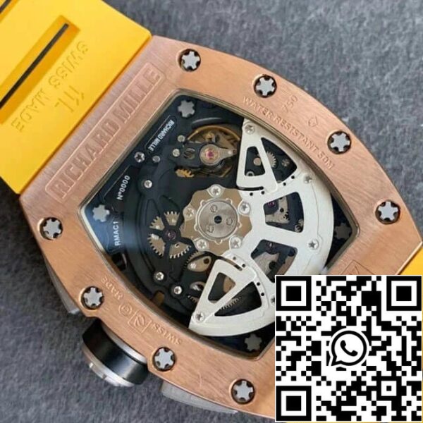 9 47 951ca203 6247 4a01 941f 3b74f5b4f6fd Richard Mille RM011 1:1 Best Edition KV Factory Rose Gold Rubber Strap