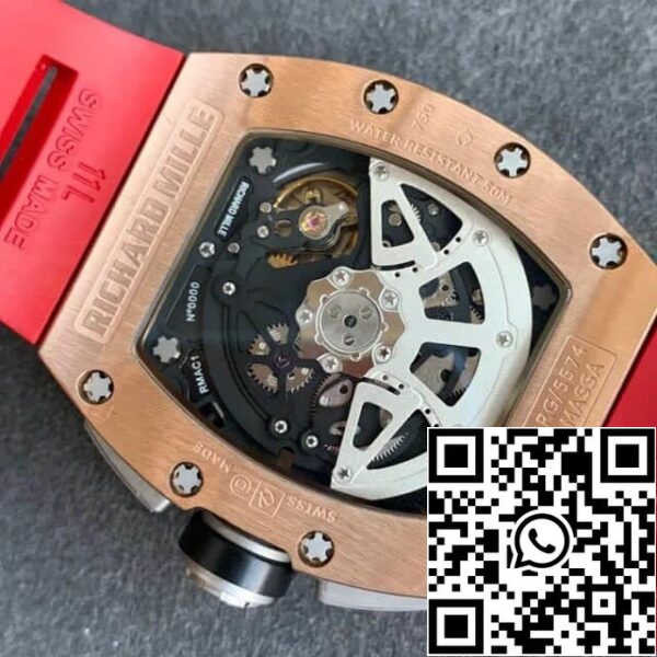 9 48 d5434d12 7e9f 4acb b6ba 6e8c09b75fa5 Richard Mille RM011 1:1 Best Edition KV Factory Rose Gold Red Strap