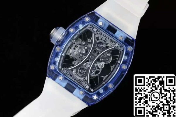 9 64 b3767194 6782 4353 8a28 65ecf605ba55 Richard Mille RM053-02 Tourbillon 1:1 Best Edition RM Factory Caixa azul transparente