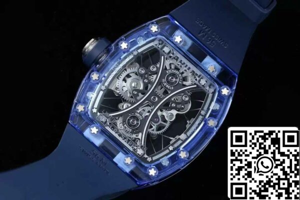 9 65 1a1c836e 2d2a 45b7 8b91 d9da83dfcd4c Richard Mille RM053-02 Tourbillon 1:1 Best Edition RM Factory Blue Skeleton Dial