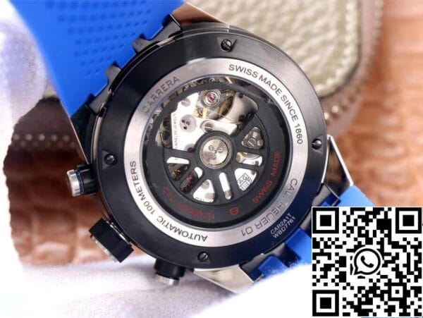 9 69 c121b7e9 fb8f 4f0a 992a 75899368caf7 TAG Heuer Carrera CAR2A1T.FT6052 1:1 Best Edition XF Factory Bracelet caoutchouc bleu