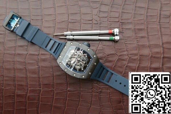 9 77 a320e00c 41f5 43ba 9306 31d4497c70a8 Richard Mille RM055 1:1 Best Edition KV Factory Sötétkék szíj