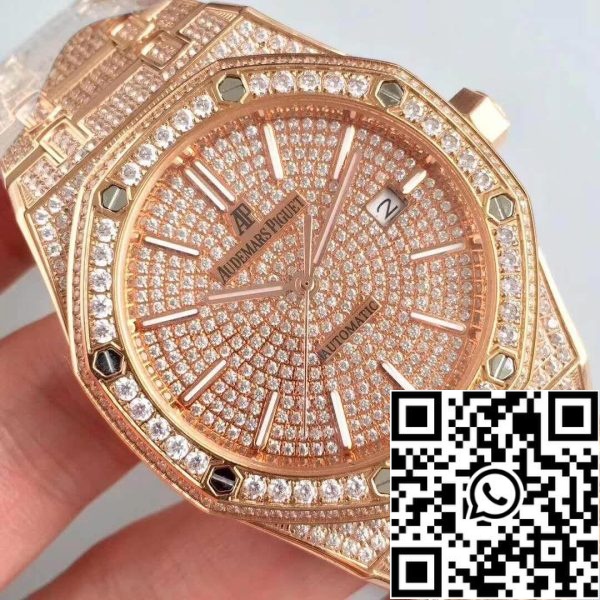 Audemars Piguet Royal Oak 1 1 Best Edition Zwitserse ETA3120 Rose Gold Diamond Dial EU-Horlogewinkel 4567 Audemars Piguet Royal Oak 1 1 Best Edition Zwitserse ETA3120 Rose Gold Diamond Dial