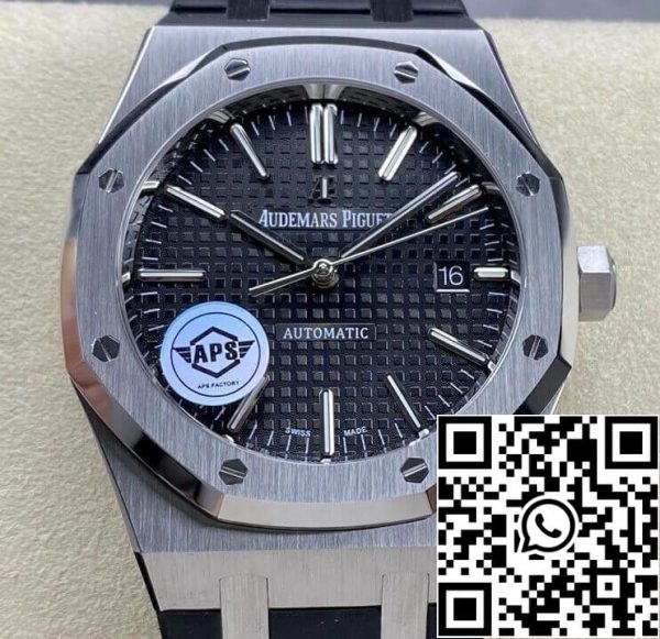 Audemars Piguet Royal Oak 15400 1 1 Best Edition APS Factory Black Rubber Strap EU Watch Store 2067 Audemars Piguet Royal Oak 15400 1 1 Best Edition APS Factory Black Rubber Strap