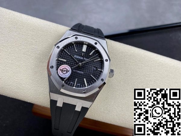 Audemars Piguet Royal Oak 15400 1 1 Best Edition APS Factory Musta kumiranneke EU Watch Store 2387 Audemars Piguet Royal Oak 15400 1:1 Best Edition APS Factory Musta kumiranneke