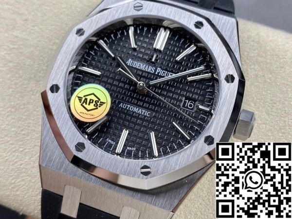 Audemars Piguet Royal Oak 15400 1 1 Melhor Edição APS Fábrica Correia de Borracha Preta EU Watch Store 7560 Audemars Piguet Royal Oak 15400 1:1 Melhor Edição APS Fábrica Correia de Borracha Preta