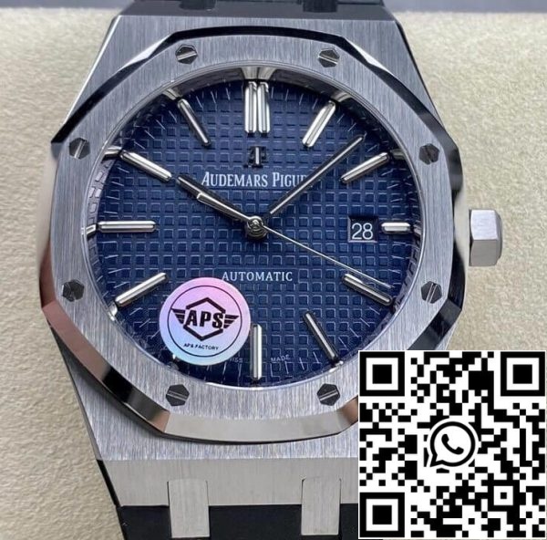 Audemars Piguet Royal Oak 15400 1 1 Best Edition APS Factory Blue Dial Rubber Strap EU Watch Store 9834 Audemars Piguet Royal Oak 15400 1 1 Best Edition APS Factory Blue Dial Rubber Strap