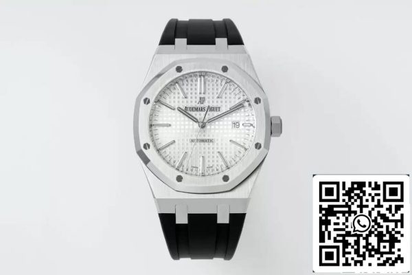 Audemars Piguet Royal Oak 15400 1 1 Mejor Edición APS Factory Esfera Blanca Correa de Caucho EU Watch Store 2164 Audemars Piguet Royal Oak 15400 1 1 Mejor Edición APS Factory Esfera Blanca Correa de Caucho