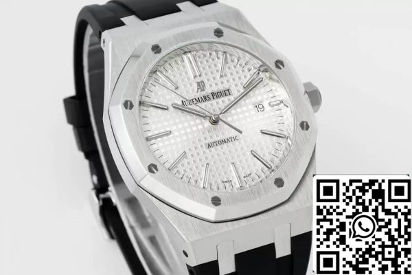 Audemars Piguet Royal Oak 15400 1 1 Best Edition APS Factory White Dial Rubber Strap EU Watch Store 4868 Audemars Piguet Royal Oak 15400 1:1 Best Edition APS Factory White Dial Rubber Strap