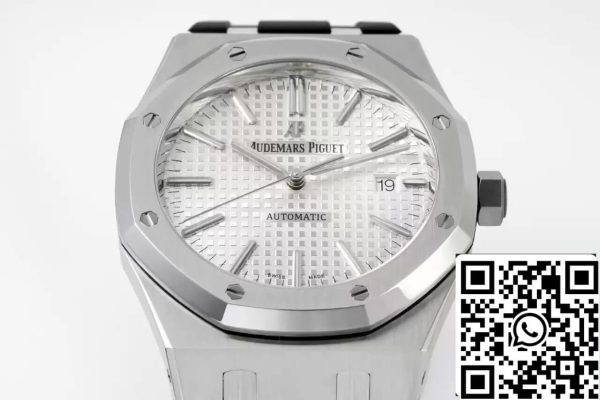 Audemars Piguet Royal Oak 15400 1 1 Best Edition APS Factory White Dial Rubber Strap EU Watch Store 4927 Audemars Piguet Royal Oak 15400 1:1 Best Edition APS Factory White Dial Rubber Strap