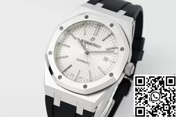 Audemars Piguet Royal Oak 15400 1 1 Best Edition APS Factory Valkoinen soittaa kumiranneke EU Watch Store 8198 Audemars Piguet Royal Oak 15400 1:1 Best Edition APS Factory Valkoinen soittaa kumiranneke